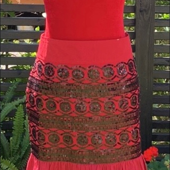 Anthropologie Sequined Suelta Skirt  8 - Picture 3 of 11